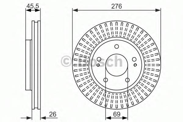 BOSCH 0 986 479 604 Гальмівний диск