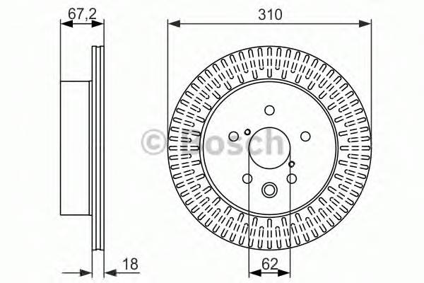 BOSCH 0 986 479 615 Гальмівний диск