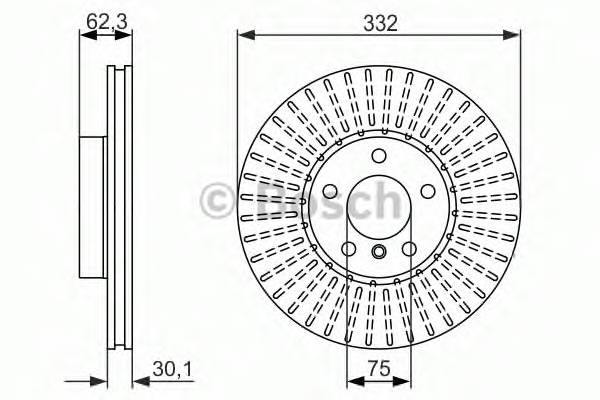 BOSCH 0 986 479 624 Гальмівний диск