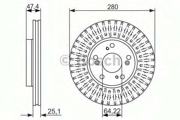 BOSCH 0 986 479 625 Гальмівний диск