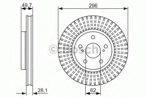 BOSCH 0 986 479 633 Гальмівний диск