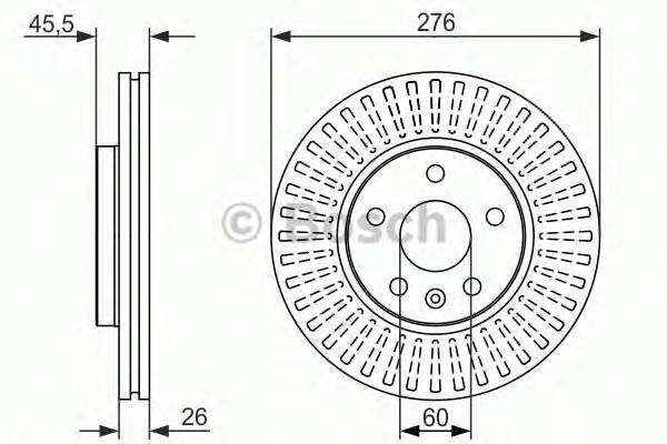 BOSCH 0 986 479 643 Тормозной диск