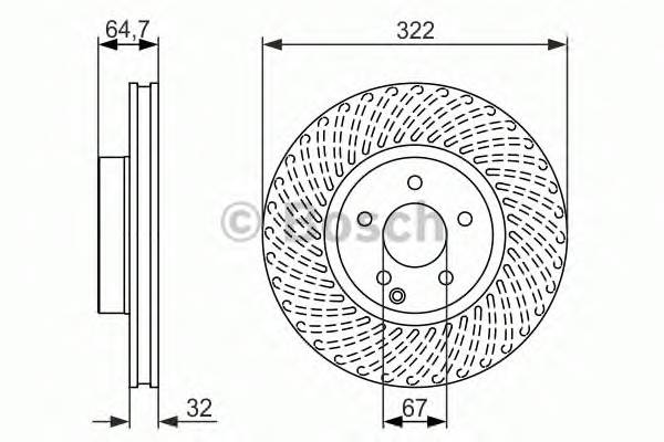 BOSCH 0 986 479 652 Тормозной диск