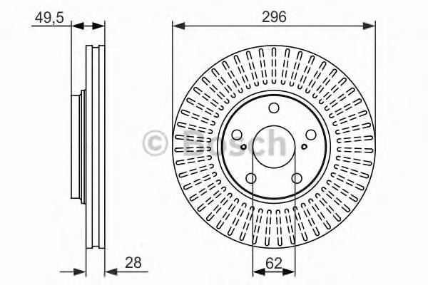 BOSCH 0 986 479 664 Тормозной диск