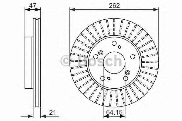 BOSCH 0 986 479 687 Тормозной диск