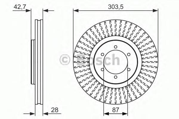 BOSCH 0 986 479 694 Тормозной диск