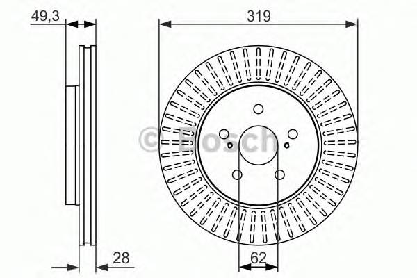 BOSCH 0 986 479 722 Тормозной диск