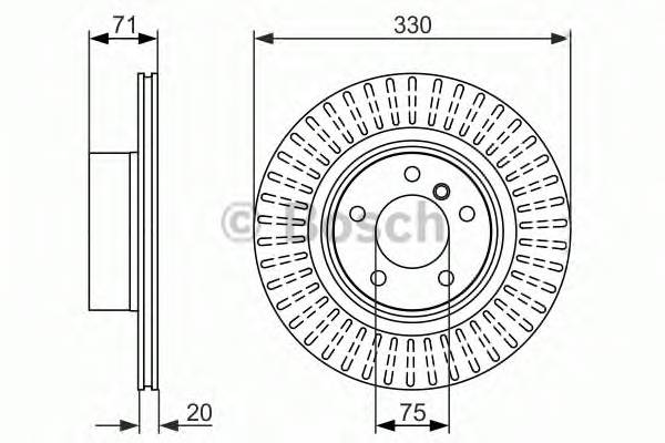 BOSCH 0 986 479 727 Тормозной диск