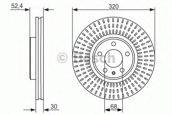 BOSCH 0 986 479 753 Тормозной диск