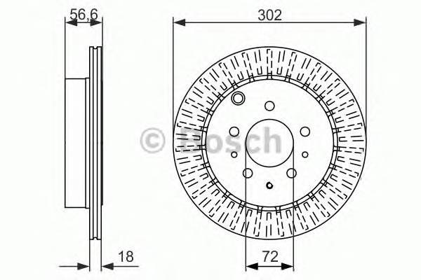 BOSCH 0 986 479 757 Тормозной диск