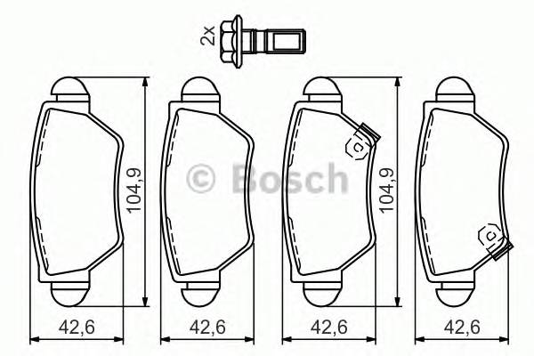 BOSCH 0 986 494 014 Комплект тормозных колодок,