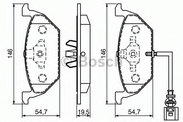 BOSCH 0 986 494 019 Комплект тормозных колодок,