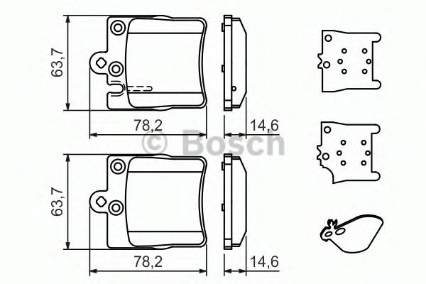 BOSCH 0 986 494 022 Комплект гальмівних колодок,