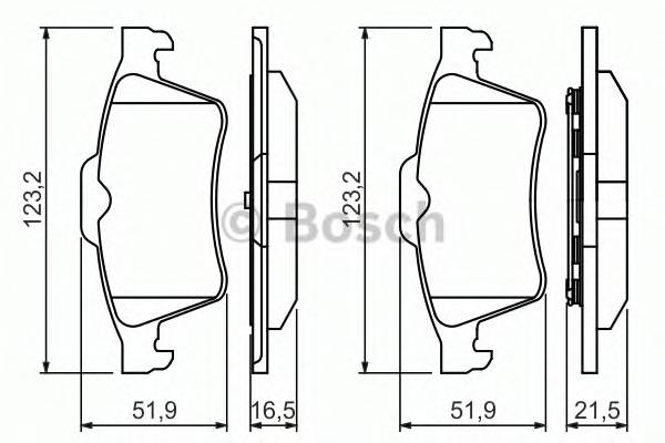 BOSCH 0 986 494 032 Комплект тормозных колодок,