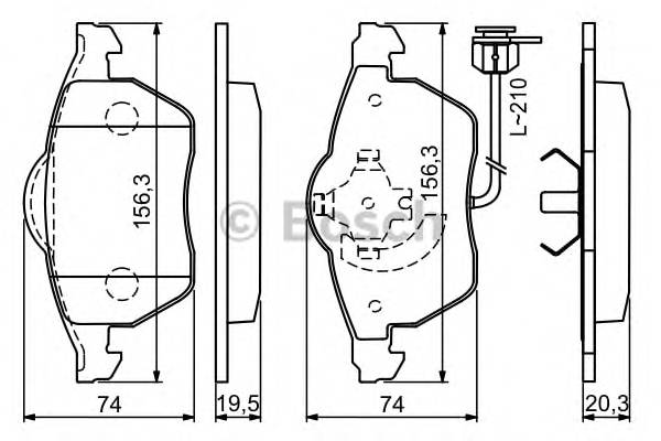 BOSCH 0 986 494 050 Комплект гальмівних колодок,