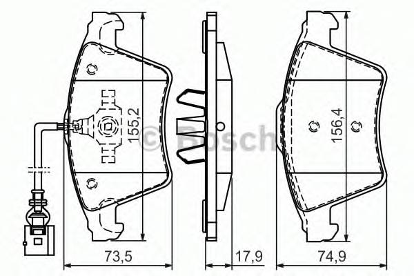 BOSCH 0 986 494 107 Комплект гальмівних колодок,