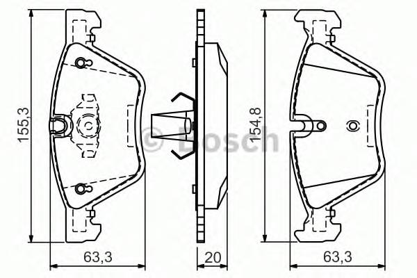 BOSCH 0 986 494 118 Комплект тормозных колодок,