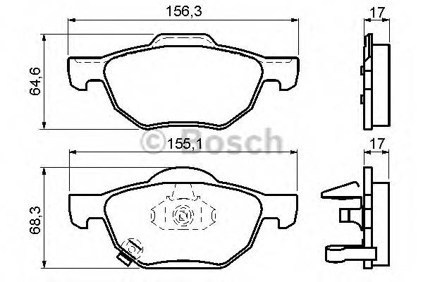 BOSCH 0 986 494 135 Комплект гальмівних колодок,