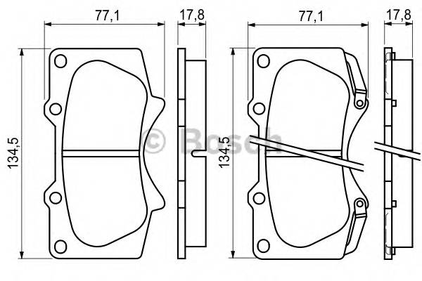 BOSCH 0 986 494 153 Комплект гальмівних колодок,