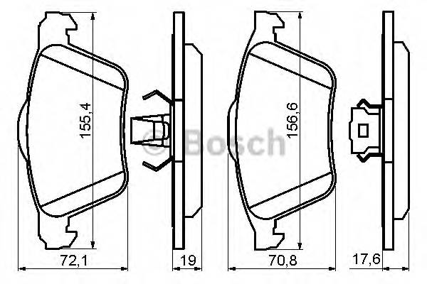 BOSCH 0 986 494 158 Комплект гальмівних колодок,