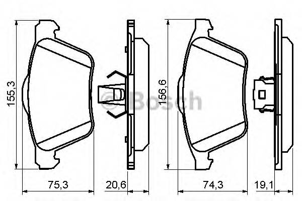 BOSCH 0 986 494 159 Комплект гальмівних колодок,