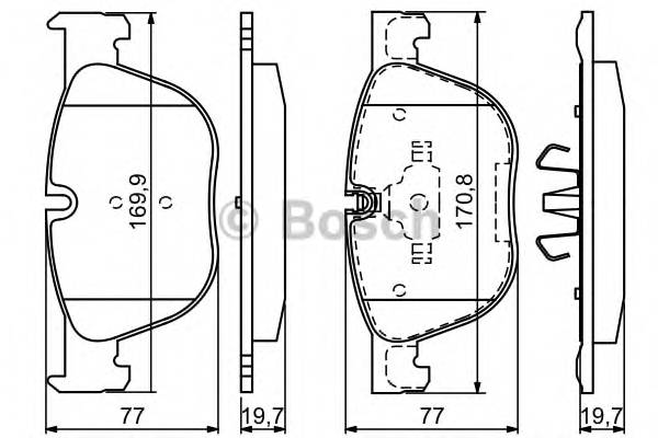 BOSCH 0 986 494 191 Комплект тормозных колодок,