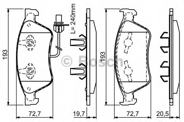 BOSCH 0 986 494 200 Комплект гальмівних колодок,