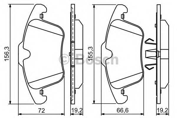 BOSCH 0 986 494 209 Комплект гальмівних колодок,