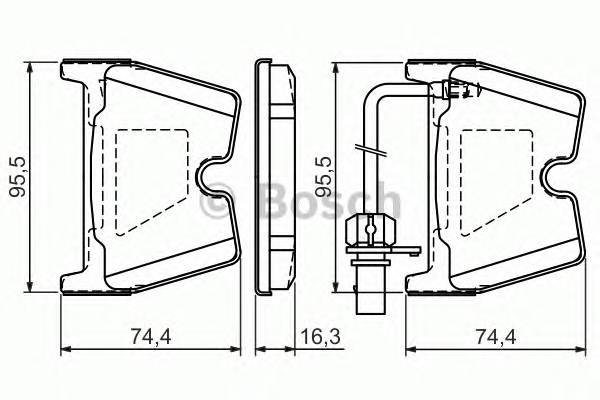 BOSCH 0 986 494 216 Комплект гальмівних колодок,