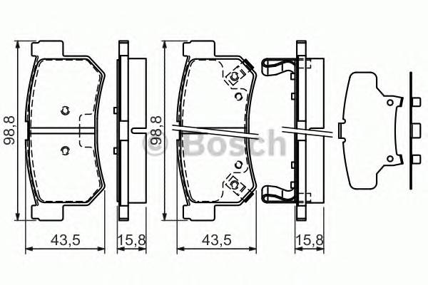 BOSCH 0 986 494 237 Комплект гальмівних колодок,