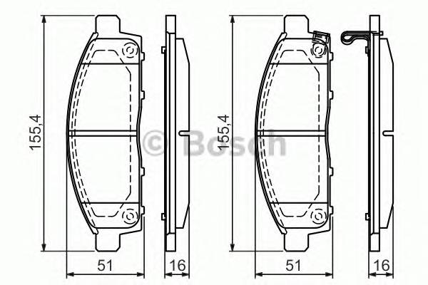 BOSCH 0 986 494 268 Комплект тормозных колодок,