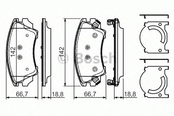 BOSCH 0 986 494 275 Комплект гальмівних колодок,