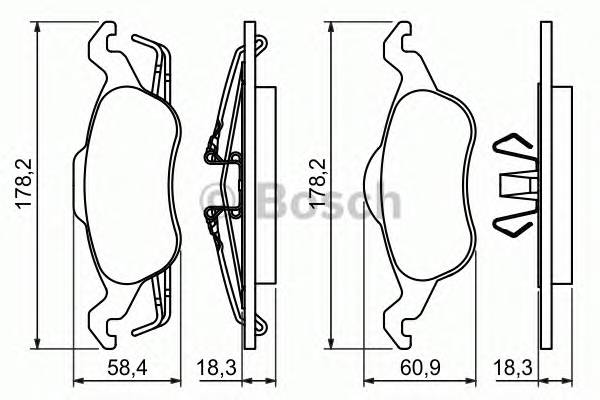 BOSCH 0 986 494 284 Комплект гальмівних колодок,