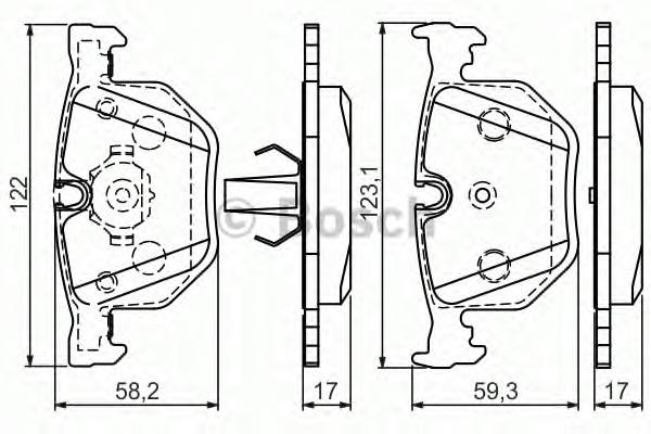 BOSCH 0 986 494 286 Комплект тормозных колодок,