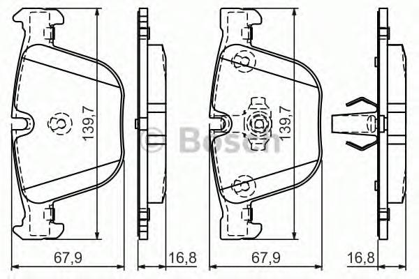 BOSCH 0 986 494 294 Комплект тормозных колодок,