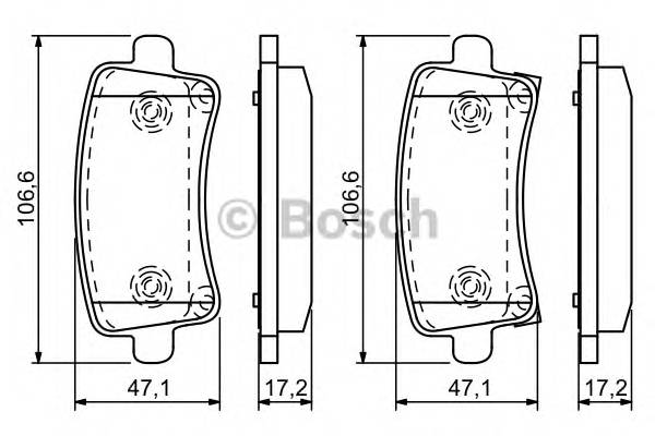 BOSCH 0 986 494 297 Комплект гальмівних колодок,