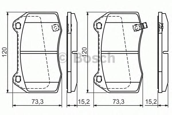 BOSCH 0 986 494 310 Комплект тормозных колодок,