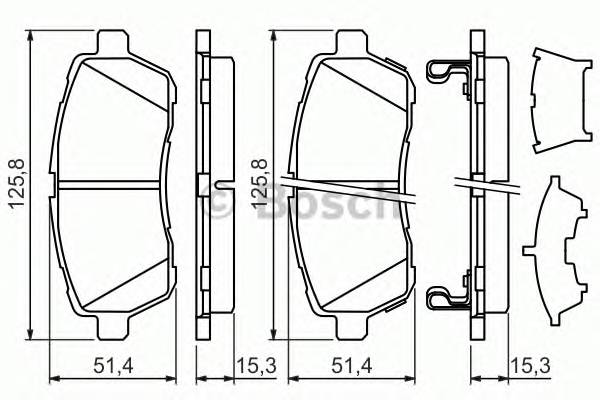 BOSCH 0 986 494 321 Комплект тормозных колодок,