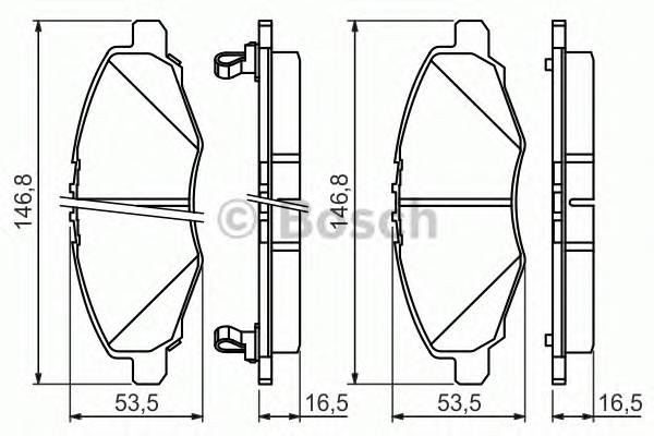 BOSCH 0 986 494 326 Комплект тормозных колодок,