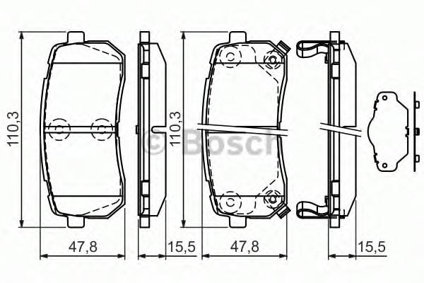 BOSCH 0 986 494 327 Комплект тормозных колодок,