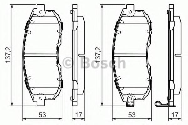 BOSCH 0 986 494 337 Комплект гальмівних колодок,