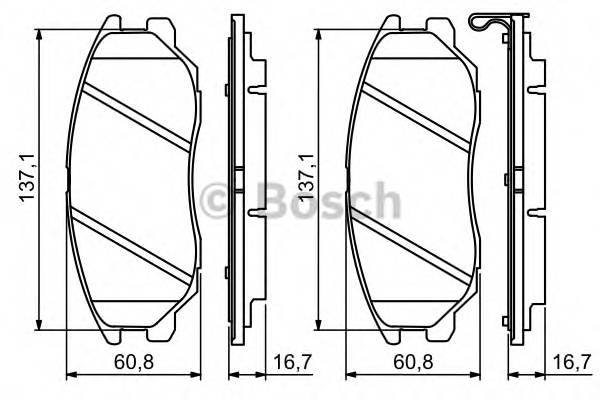 BOSCH 0 986 494 347 Комплект тормозных колодок,