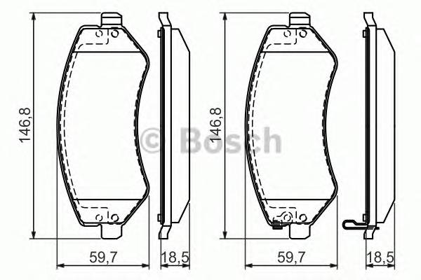 BOSCH 0 986 494 357 Комплект гальмівних колодок,