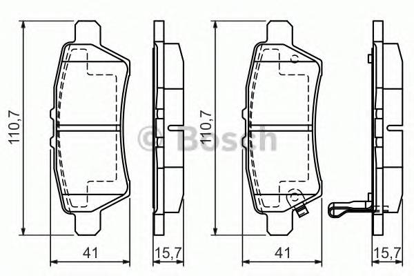 BOSCH 0 986 494 369 Комплект гальмівних колодок,