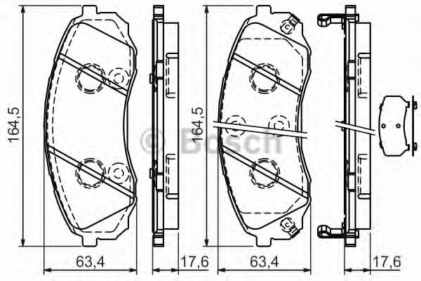 BOSCH 0 986 494 377 Комплект гальмівних колодок,