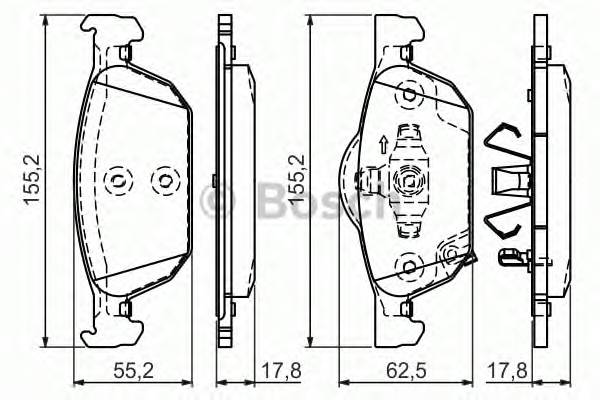 BOSCH 0 986 494 383 Комплект гальмівних колодок,