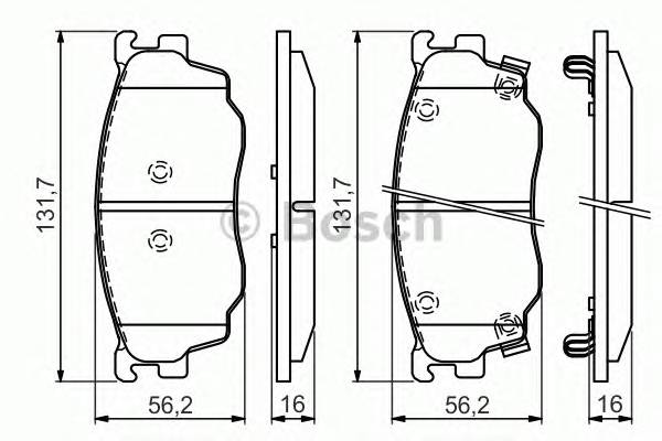 BOSCH 0 986 494 394 Комплект гальмівних колодок,