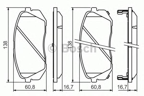 BOSCH 0 986 494 422 Комплект гальмівних колодок,