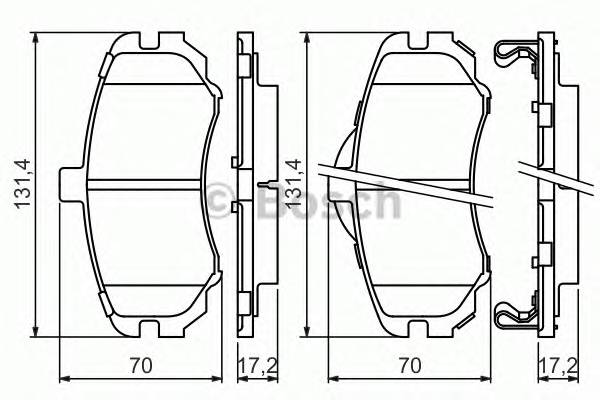 BOSCH 0 986 494 426 Комплект гальмівних колодок,