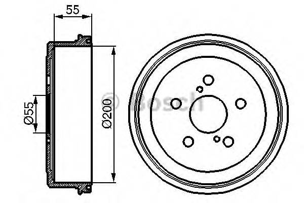 BOSCH 0 986 477 139 Гальмівний барабан